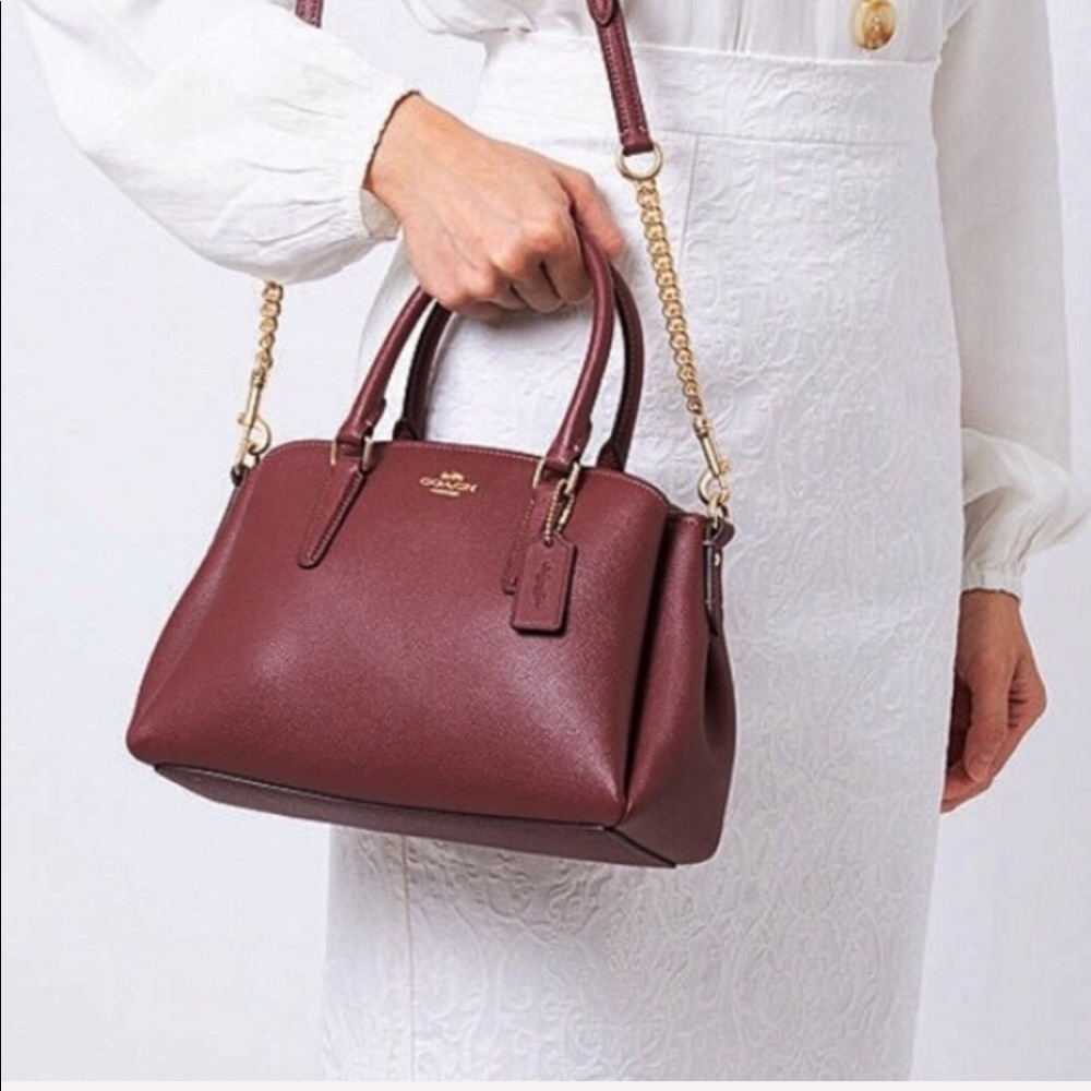 Coach Mini Sage Carryall in Wine & Gold